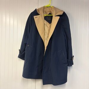 Etienne Aigner Navy and Tan Jacket Size 14
